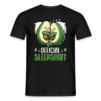 Offizielles Schlafshirt Lustige Avocado Pyjama - Männer T-Shirt - Schwarz - Vorne - AI Model Male 178 light (178cm)