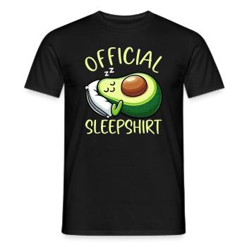 Offizielles Schlafshirt Lustige Avocado Pyjama - Männer T-Shirt - Schwarz - Vorne - AI Model Male 178 light (178cm)
