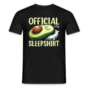 Offizielles Schlafshirt Lustige Avocado Pyjama - Männer T-Shirt - Schwarz - Vorne - AI Model Male 178 light (178cm)