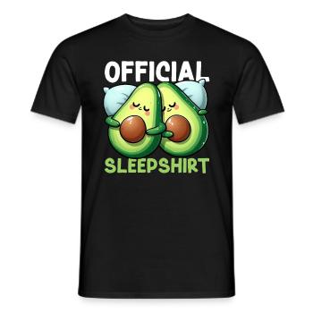 Offizielles Schlafshirt Lustige Avocado Pyjama - Männer T-Shirt - Schwarz - Vorne - AI Model Male 178 light (178cm)