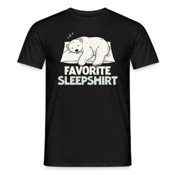 Eisbär Offizielles Schlafshirt Lustiges Eisbär - Männer T-Shirt - Schwarz - Vorne - AI Model Male 178 light (178cm)