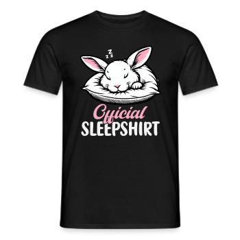 Offizielles Schlafshirt Lustiges Kaninchen Rabbit - Männer T-Shirt - Schwarz - Vorne - AI Model Male 178 light (178cm)