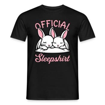 Offizielles Schlafshirt Lustiges Kaninchen Rabbit - Männer T-Shirt - Schwarz - Vorne - AI Model Male 178 light (178cm)