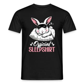 Offizielles Schlafshirt Lustiges Kaninchen Rabbit - Männer T-Shirt - Schwarz - Vorne - AI Model Male 178 light (178cm)