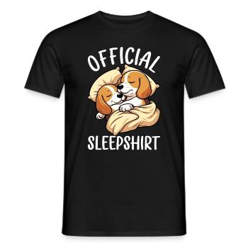 Offizielles Schlafshirt Lustiger Beagle Hund - Männer T-Shirt - Schwarz - Vorne - AI Model Male 178 light (178cm)