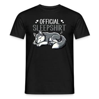 Offizielles Schlafshirt Wölfin Lustiger Wolf - Männer T-Shirt - Schwarz - Vorne - AI Model Male 178 light (178cm)