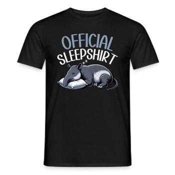 Offizielles Schlafshirt Lustiger Tapir Pyjama - Männer T-Shirt - Schwarz - Vorne - AI Model Male 178 light (178cm)