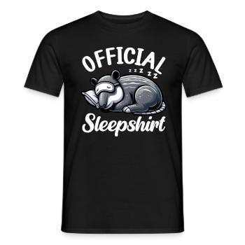 Offizielles Schlafshirt Lustiger Tapir Pyjama - Männer T-Shirt - Schwarz - Vorne - AI Model Male 178 light (178cm)