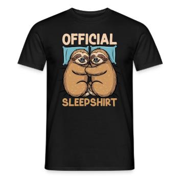 Offizielles Schlafshirt Lustiges Faultier Pyjama - Männer T-Shirt - Schwarz - Vorne - AI Model Male 178 light (178cm)
