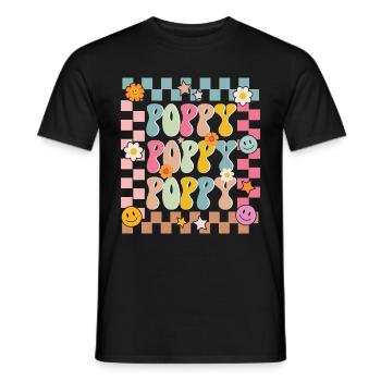 Groovy Grandpa Retro Matching Family Birthday - Men's T-Shirt - black - Front - AI Model Male 178 light (178cm)