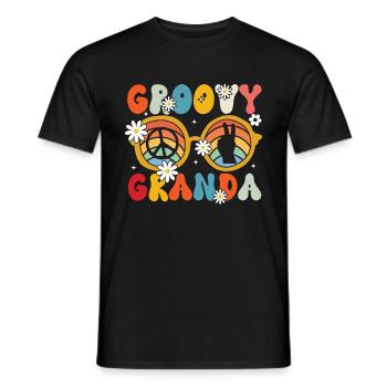 Groovy grand-père rétro assorti anniversaire de famille - T-shirt homme - noir - Devant - AI Model Male 178 light (178cm)