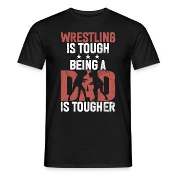 Wrestling Dad Wrestler Männer Vatertag - Männer T-Shirt - Schwarz - Vorne - AI Model Male 178 light (178cm)