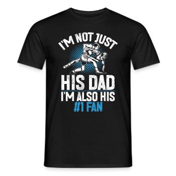 Wrestling Dad Wrestler Männer Vatertag - Männer T-Shirt - Schwarz - Vorne - AI Model Male 178 light (178cm)