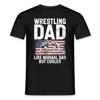 Wrestling Dad Wrestler Männer Vatertag - Männer T-Shirt - Schwarz - Vorne - AI Model Male 178 light (178cm)