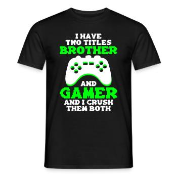 Videospiele Gaming Boys Bruder Teen - Männer T-Shirt - Schwarz - Vorne - AI Model Male 178 light (178cm)