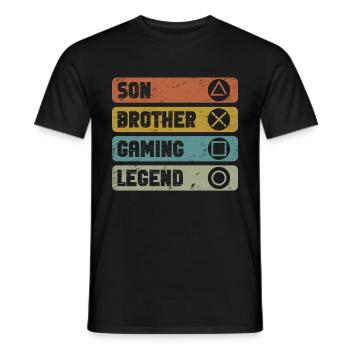 Videospiele Gaming Boys Bruder Teen - Männer T-Shirt - Schwarz - Vorne - AI Model Male 178 light (178cm)