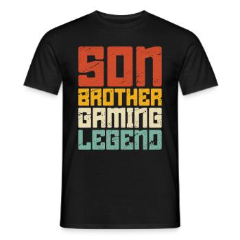 Videospiele Gaming Boys Bruder Teen - Männer T-Shirt - Schwarz - Vorne - AI Model Male 178 light (178cm)