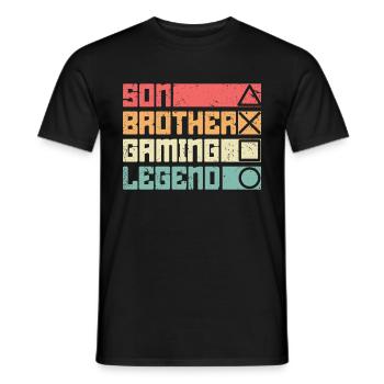 Videospiele Gaming Boys Bruder Teen - Männer T-Shirt - Schwarz - Vorne - AI Model Male 178 light (178cm)