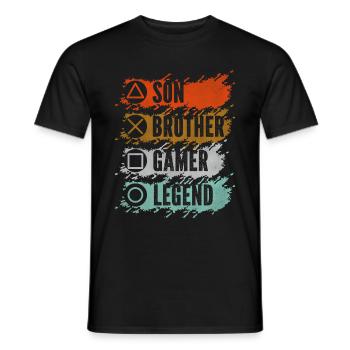 Videospiele Gaming Boys Bruder Teen - Männer T-Shirt - Schwarz - Vorne - AI Model Male 178 light (178cm)