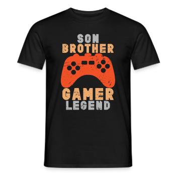 Videospiele Gaming Boys Bruder Teen - Männer T-Shirt - Schwarz - Vorne - AI Model Male 178 light (178cm)