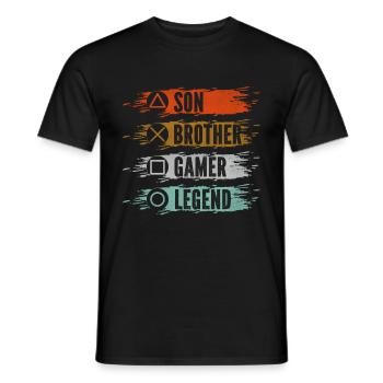 Videospiele Gaming Boys Bruder Teen - Männer T-Shirt - Schwarz - Vorne - AI Model Male 178 light (178cm)