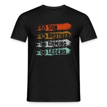 Videospiele Gaming Boys Bruder Teen - Männer T-Shirt - Schwarz - Vorne - AI Model Male 178 light (178cm)