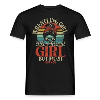 Lutteuse Fille Grappling Lutteuse Femmes - T-shirt homme - noir - Devant - AI Model Male 178 light (178cm)