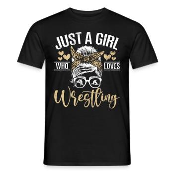 Lutteuse Fille Grappling Lutteuse Femmes - T-shirt homme - noir - Devant - AI Model Male 178 light (178cm)
