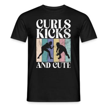 Lutteuse Fille Grappling Lutteuse Femmes - T-shirt homme - noir - Devant - AI Model Male 178 light (178cm)