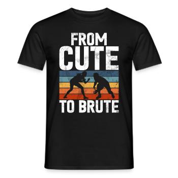 Lutteuse Fille Grappling Lutteuse Femmes - T-shirt homme - noir - Devant - AI Model Male 178 light (178cm)