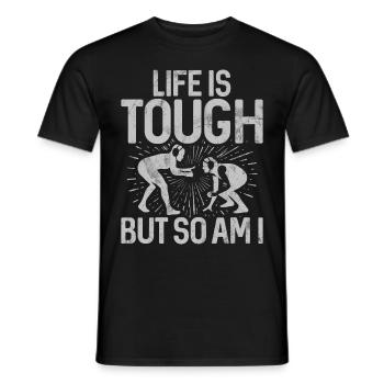 Lutteuse Fille Grappling Lutteuse Femmes - T-shirt homme - noir - Devant - AI Model Male 178 light (178cm)