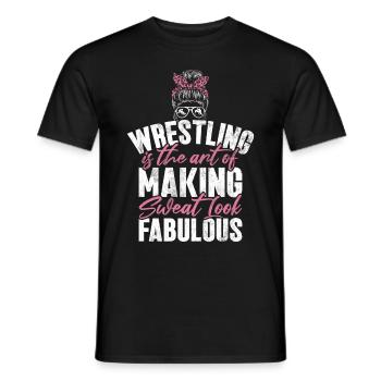 Lutteuse Fille Grappling Lutteuse Femmes - T-shirt homme - noir - Devant - AI Model Male 178 light (178cm)