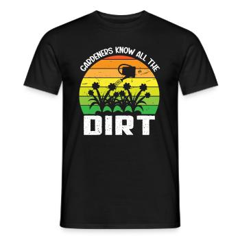 Funny Garden Lovers Vegetables Hobby Gardeners - Men's T-Shirt - black - Front - AI Model Male 178 light (178cm)