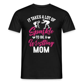 Lutte Maman Lutteuse Femmes Combattante - T-shirt homme - noir - Devant - AI Model Male 178 light (178cm)