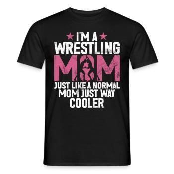 Lutte Maman Lutteuse Femmes Combattante - T-shirt homme - noir - Devant - AI Model Male 178 light (178cm)