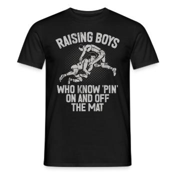 Lutte Maman Lutteuse Femmes Combattante - T-shirt homme - noir - Devant - AI Model Male 178 light (178cm)