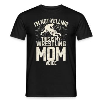 Lutte Maman Lutteuse Femmes Combattante - T-shirt homme - noir - Devant - AI Model Male 178 light (178cm)