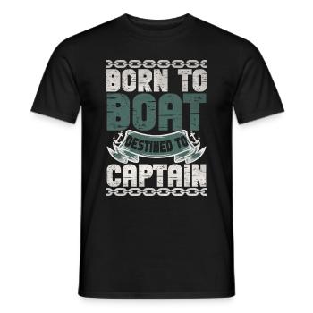 Boat Captain Funny Boat Sailing Lake Boater - Men's T-Shirt - black - Front - AI Model Male 178 light (178cm)