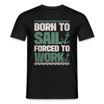 Boat Captain Funny Boat Sailing Lake Boater - Men's T-Shirt - black - Front - AI Model Male 178 light (178cm)