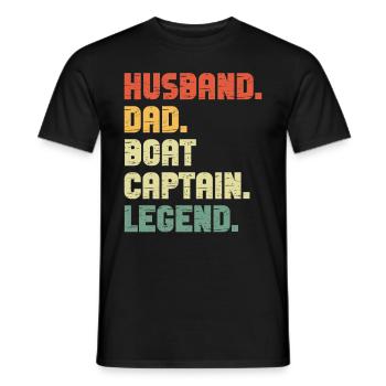 Boat Captain Funny Boat Sailing Lake Boater - Men's T-Shirt - black - Front - AI Model Male 178 light (178cm)