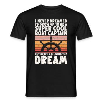 Boat Captain Funny Boat Sailing Lake Boater - Men's T-Shirt - black - Front - AI Model Male 178 light (178cm)