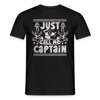 Boat Captain Funny Boat Sailing Lake Boater - Men's T-Shirt - black - Front - AI Model Male 178 light (178cm)