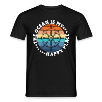 Boat Captain Funny Boat Sailing Lake Boater - Men's T-Shirt - black - Front - AI Model Male 178 light (178cm)