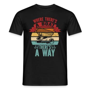 Boat Captain Funny Boat Sailing Lake Boater - Men's T-Shirt - black - Front - AI Model Male 178 light (178cm)