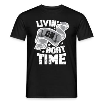 Boat Captain Funny Boat Sailing Lake Boater - Men's T-Shirt - black - Front - AI Model Male 178 light (178cm)