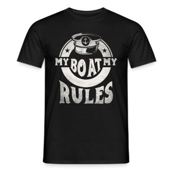Boat Captain Funny Boat Sailing Lake Boater - Men's T-Shirt - black - Front - AI Model Male 178 light (178cm)