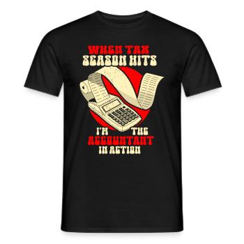 Accounting Secretary of Accountants Accounting - Men's T-Shirt - black - Front - AI Model Male 178 light (178cm)