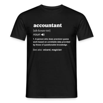 Accounting Secretary of Accountants Accounting - Men's T-Shirt - black - Front - AI Model Male 178 light (178cm)