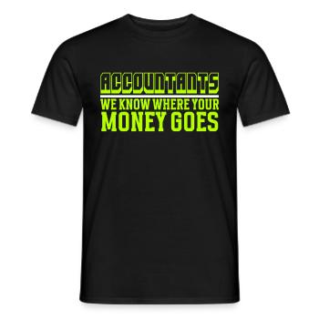 Accounting Secretary of Accountants Accounting - Men's T-Shirt - black - Front - AI Model Male 178 light (178cm)