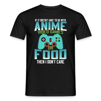 Anime, Jeux vidéo ou food, Manga, Otaku, Japonais - T-shirt homme - noir - Devant - AI Model Male 178 light (178cm)